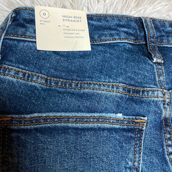 Universal threads|Juniors high rise slim straight distressed denim jeans NWT - Picture 9 of 10